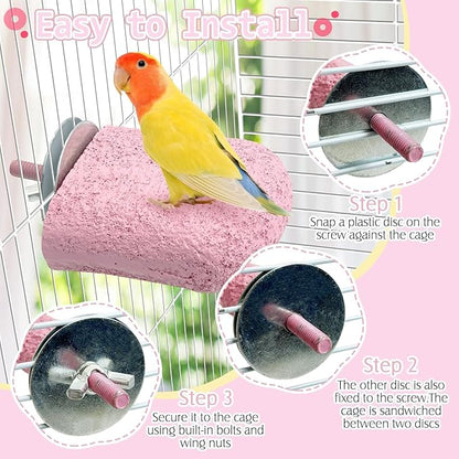 PINVNBY 5 Pack Bird Perch Resin Bird Beak Grinding Stone Parrot Cage Stand - Image 3