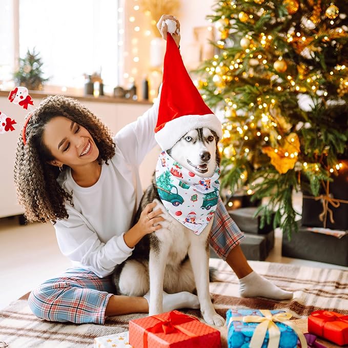 Abbylike 50 Pcs Christmas Dog Bandanas Bulk Xmas Bandanas - Image 7
