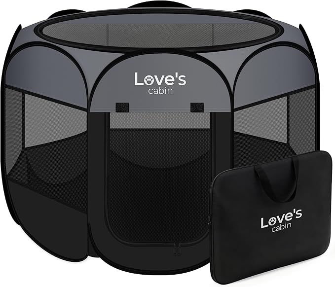 Love's cabin Pet Puppy Dog Playpen, Large Dog Tent Crates Cage Indoor/Outdoor by Lovescabin