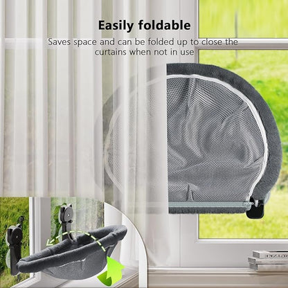 2 Pack Cat Window Perch Cordless, Kitty Hammock - Image 4