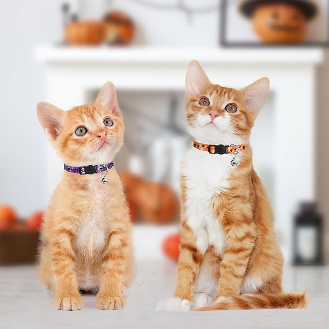 azuza 4 Pack Halloween Kitten Collars Breakaway - Image 3