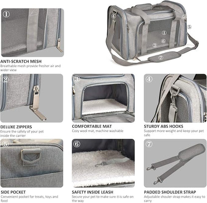 Henkelion Large Cat Carriers Dog Carrier Pet Carrier - Image 3