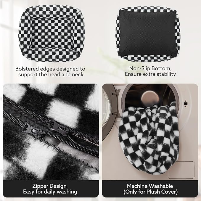 JOEJOY Small Dog Bed for Small Dogs, Rectangle Washable Orthopedic Corduroy - Image 4