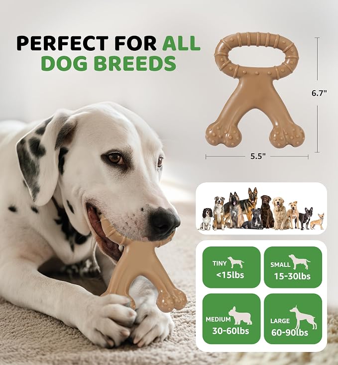 Durable Dog Chew Toy for Aggressive Chewers, Indestructible Nylon Bone - Image 3