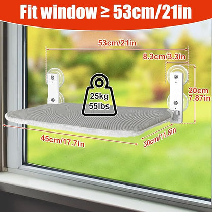 Sunhoo Cat Window Hammock Perch Cordless Perches Window Sill Seat Bed Foldable - Image 5