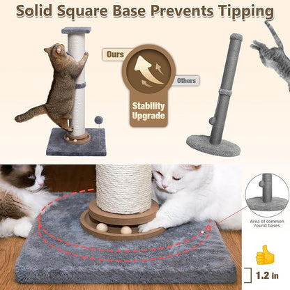 Fantasreen Cat Scratching Post 33 Inches Large and Thick, Cat Scratcher Post - Image 2