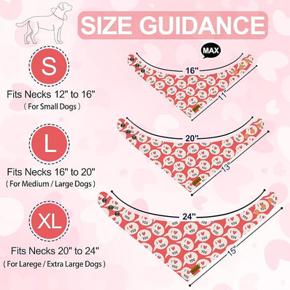 Valentines Dog Bandanas with Snap Button - Image 2