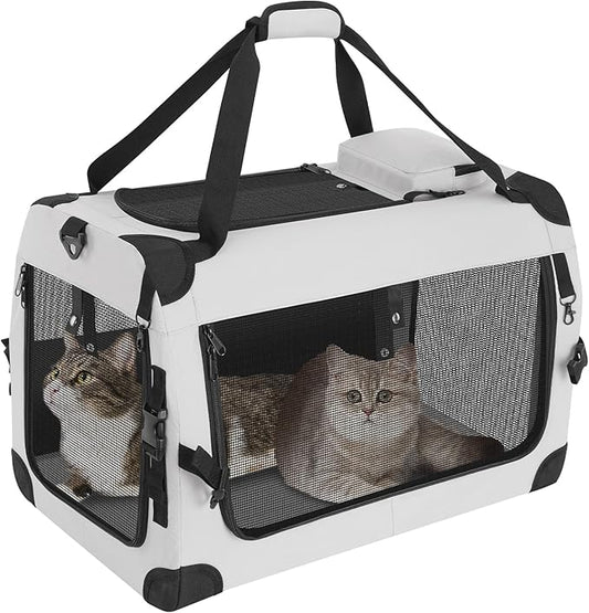 Extra Large Cat Carrier for 2 Cats, Portable Soft-Sided Pet Carrier for Small by Unknown