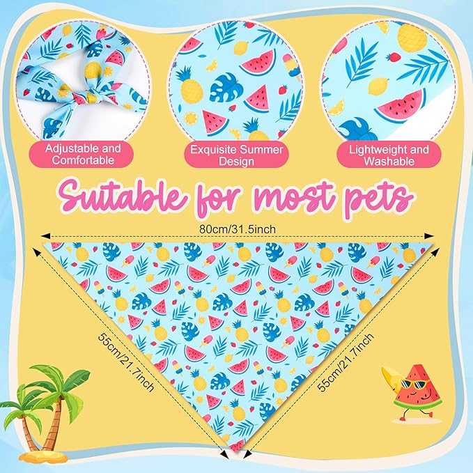 Sweetude 100 Pieces Dog Bandanas Bulk, Bandanas - Image 3