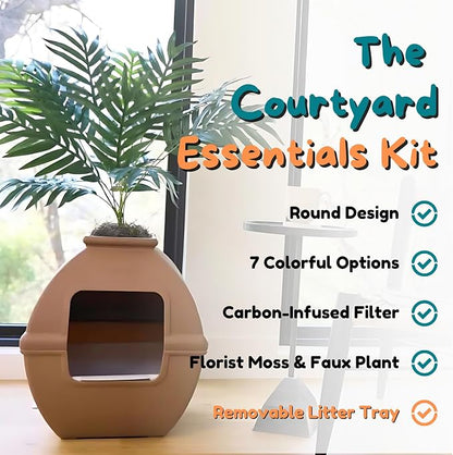 Good Pet Stuff Hidden Litter Box Planter, Decorative Cat Litter Enclosure - Image 3