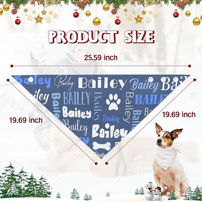 Personalized Dog Bandanas Custom Neckwear Name Button Anti-loosening Dog Scarf - Image 7