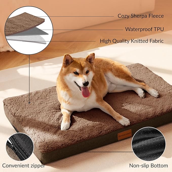 Patas Lague Orthopedic XL Dog Bed Large Sized Dog 42''X28'', Soft Waterproof - Image 3