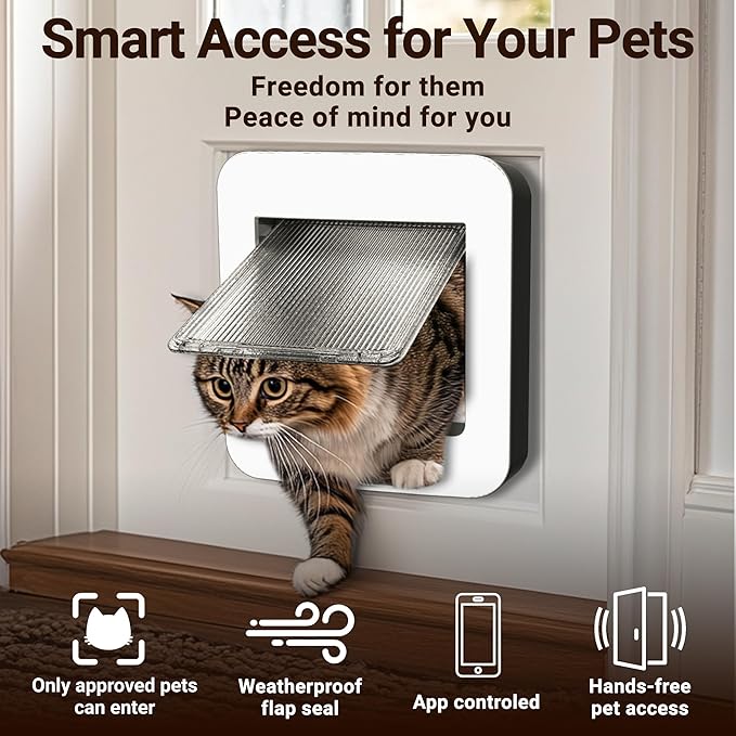 Smart Cat Door with Face Recognition – No Collar Needed, Keyless Entry - Image 3