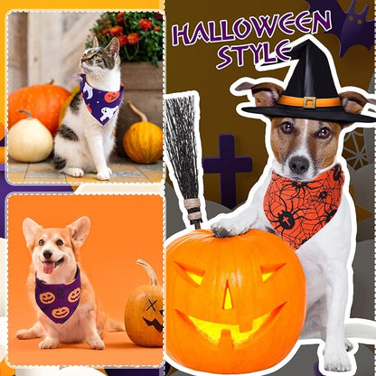 Abbylike 50 Pcs Halloween Dog Bandanas Bulk Pumpkin Bandanas - Image 5