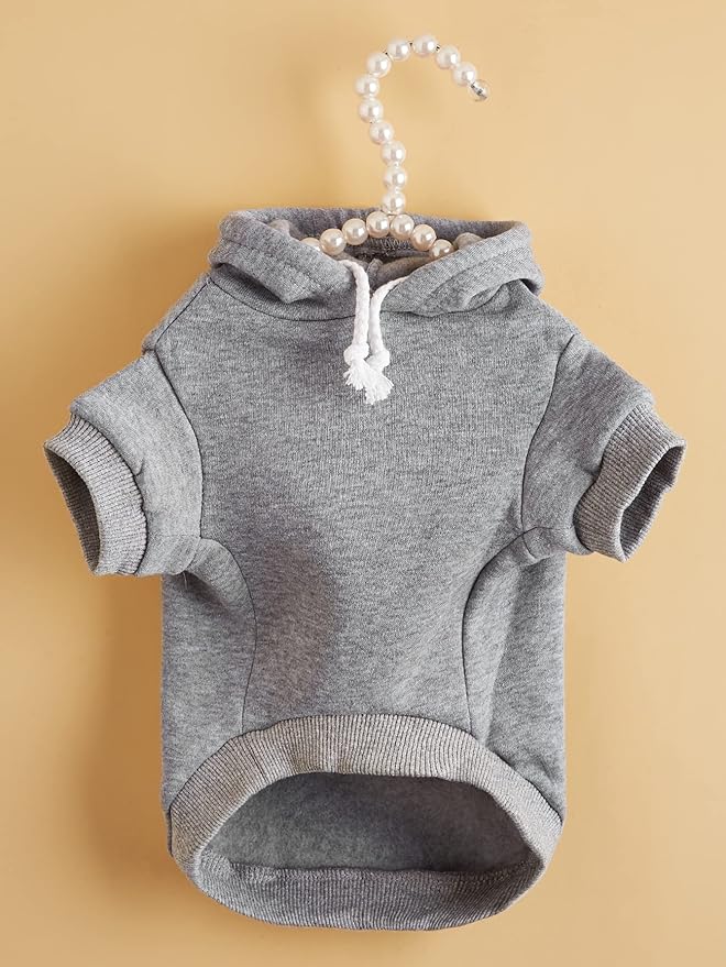 QWINEE Basic Dog Hoodie Sweatshirt Puppy Sweater Warm Cat Costumes Pet Clothes - Image 3
