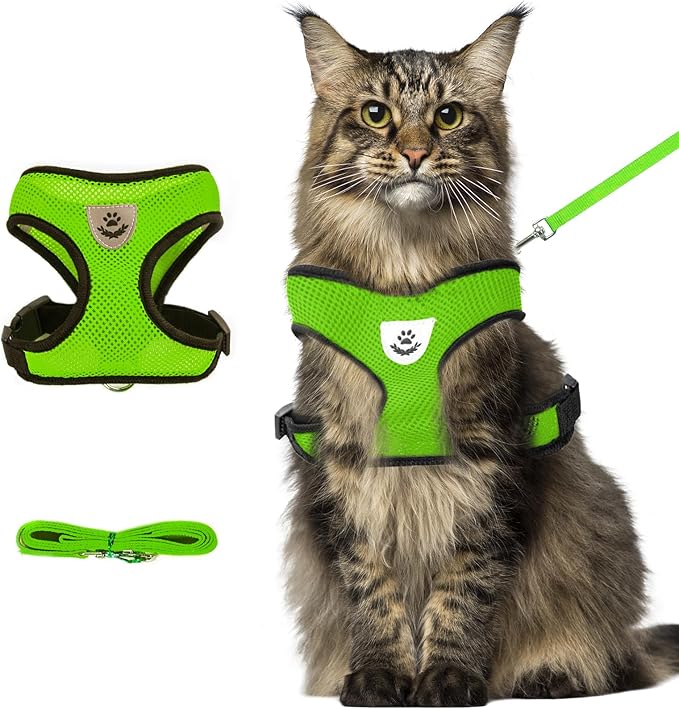 shudyear Summer cat Chest Harness and Leash, Anti-Escape Adjustable Soft mesh by Shudyear