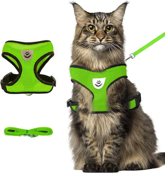 shudyear Summer cat Chest Harness and Leash, Anti-Escape Adjustable Soft mesh by Shudyear