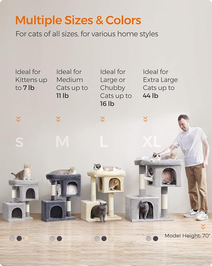 Feandrea Cat Tree, 40.6-Inch Cat Tower, Plush Condo - Image 7