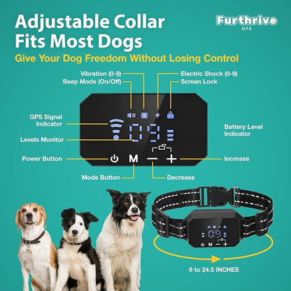 Furthrive GPS Dog Collar, Wireless Dog Fence 100–3280 ft Circular Boundary - Image 5