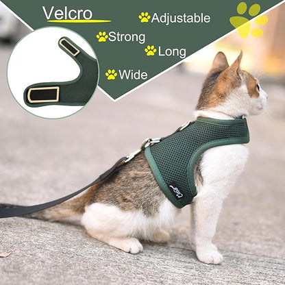 Kitty Harness and Leash for Walking Escape Proof Breathable Mesh Fabric - Image 5