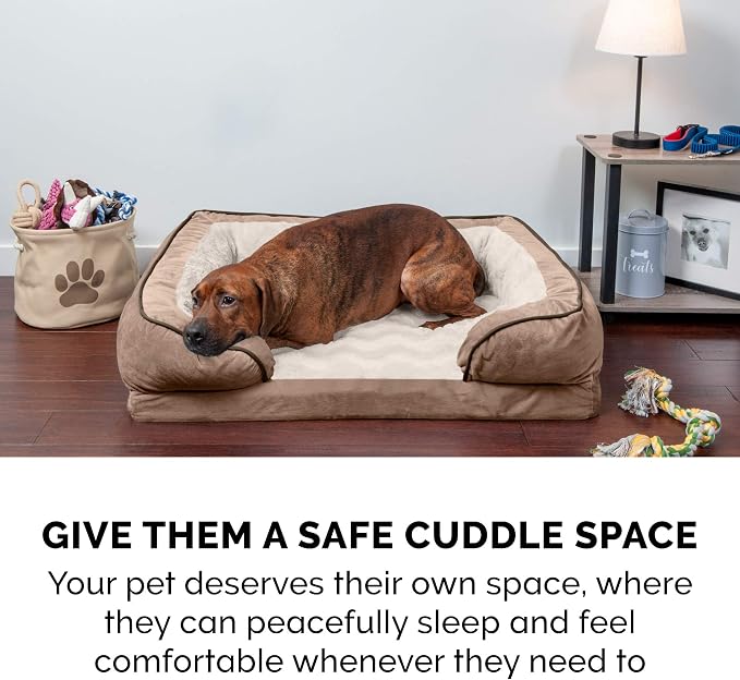 Furhaven Memory Foam Dog Bed for Large Dogs w/ Removable Bolsters & Washable - Image 9