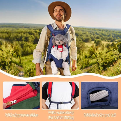 Dog Carrier Backpack, Pet Front Carrier Backpack Legs Out Dog Chest Carrier - Image 4