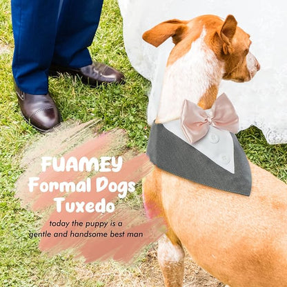 FUAMEY Dog Tuxedo for Large Dogs, Dog Formal Suit Dogs Attire Pet Bow Tie Puppy - Image 4