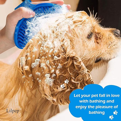 Dog Grooming Brush, Lilpep Pet Shampoo Bath Brush Soothing Massage Rubber Comb - Image 6
