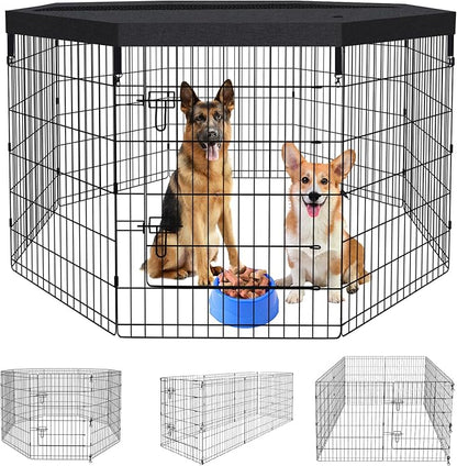 Peekaboo Pet Playpen Dog Fence Foldable Metal Dog Pen Wire Exercise Puppy Play by Peekaboo