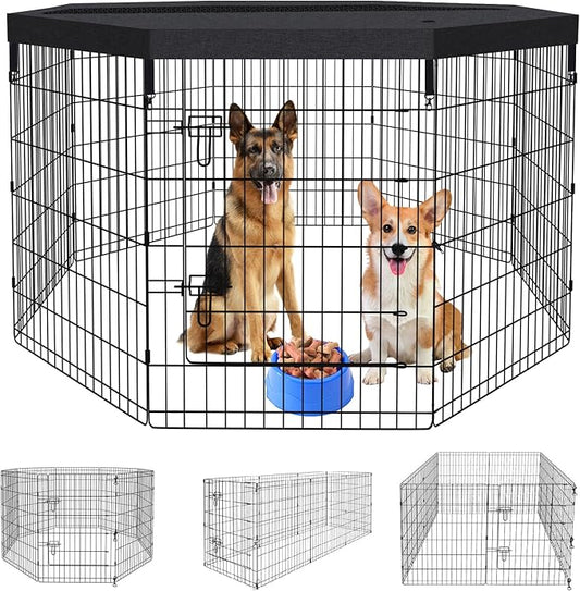 Peekaboo Pet Playpen Dog Fence Foldable Metal Dog Pen Wire Exercise Puppy Play by Peekaboo