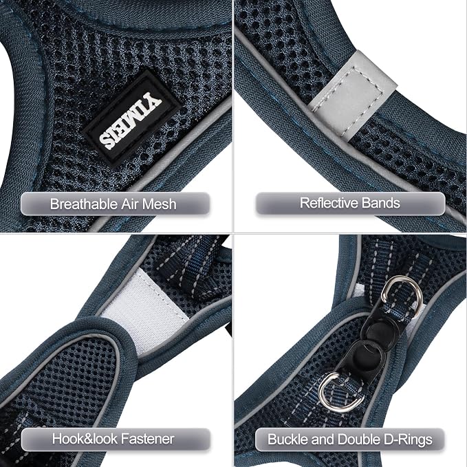 YIMEIS Dog Harness and Leash Set, No Pull Soft Mesh Pet Harness, Reflective - Image 2