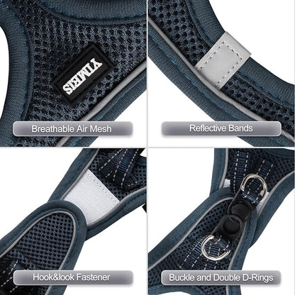 YIMEIS Dog Harness and Leash Set, No Pull Soft Mesh Pet Harness, Reflective - Image 2