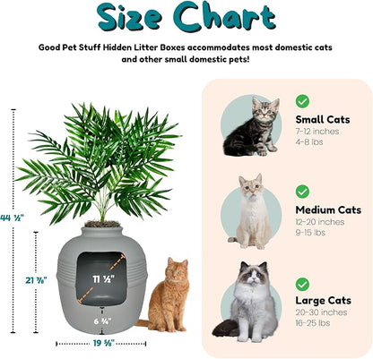 Good Pet Stuff Hidden Litter Box Planter, Decorative Cat Litter Enclosure - Image 7