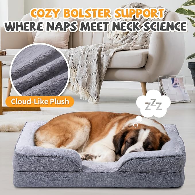 Makigued Orthopedic Dog Bed for Large Dogs Egg Crate Foam Pet Sofa - Image 3