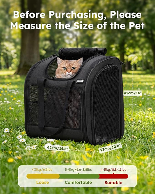 Pecute Cat Backpack with Widened Interior Space, Upgraded Dog Backpack Carrier - Image 2