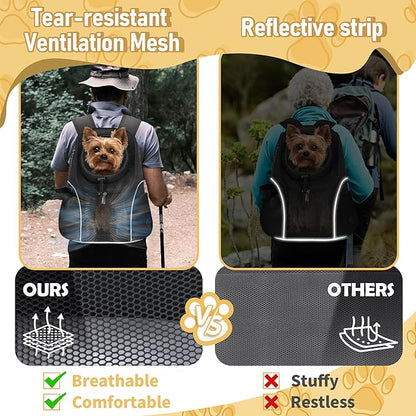 WOYYHO Pet Dog Carrier Backpack Small Dog Front Backpack Ventilated Mesh Dog - Image 2