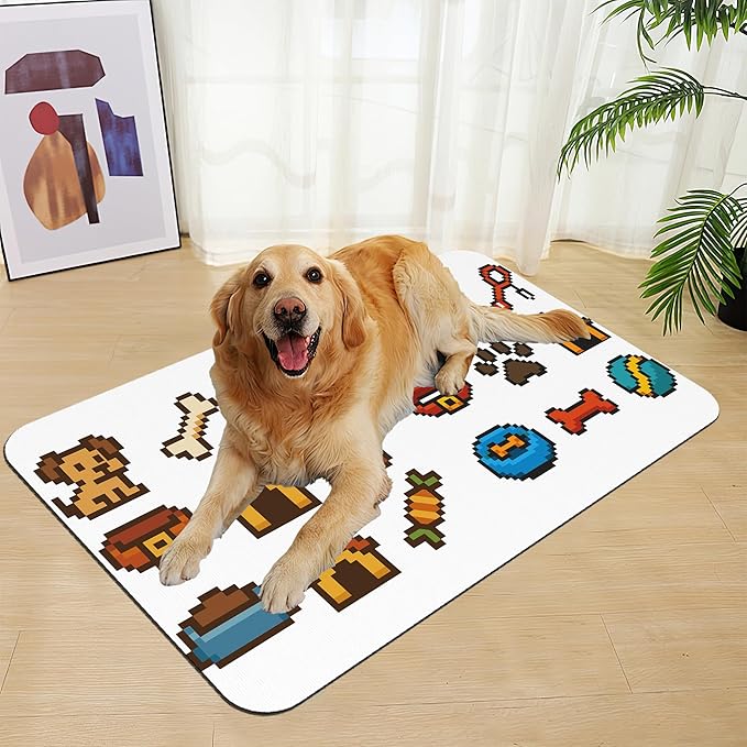 Dog Fun Pet Feeding Mat–Christmas Stocking Quick Dry Absorbent Dog Cat Food Mat - Image 7