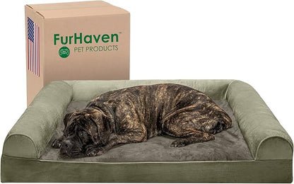 Furhaven Orthopedic Dog Bed for Large Dogs w/ Removable Bolsters & Washable by FurHaven
