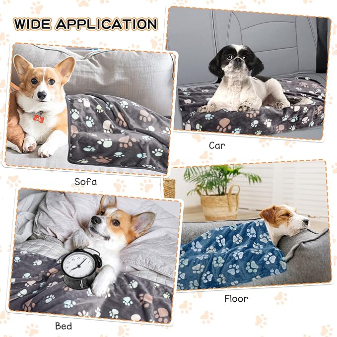 Rezutan Dog Blankets for Medium Pet, 3 Pack Blanket Fuzzy Cat Blankets Washable - Image 5
