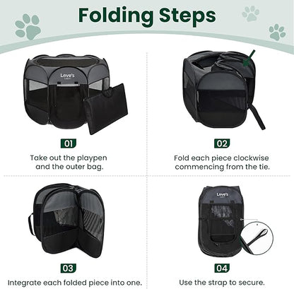 Love's cabin Pet Puppy Dog Playpen, Small Dog Tent Crates Cage Indoor/Outdoor - Image 8