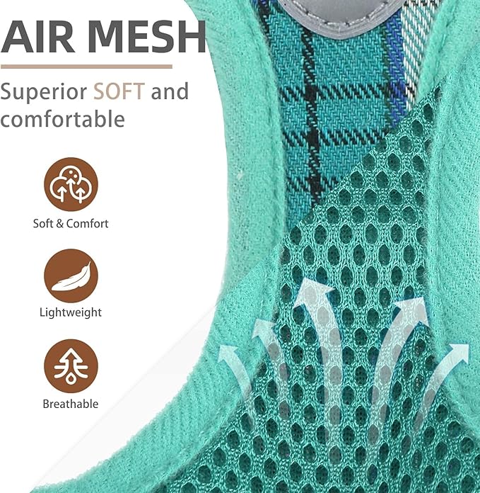 PUPTECK Adjustable Dog Harness Collar and Leash Set Step in No Pull Pet Harness - Image 2