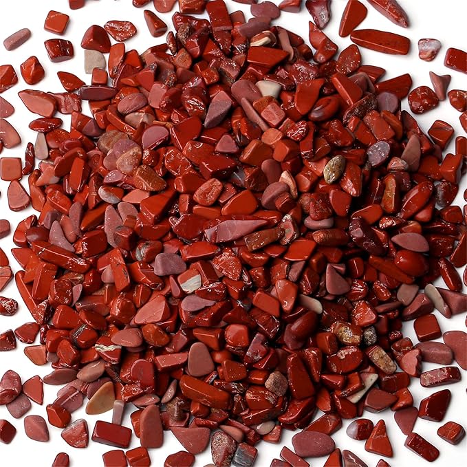 Red Jasper Aquarium Gravel Rocks Natural Tumbled Healing Crystal Chips Bulk by YATOJUZI