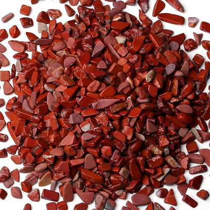 Red Jasper Aquarium Gravel Rocks Natural Tumbled Healing Crystal Chips Bulk by YATOJUZI