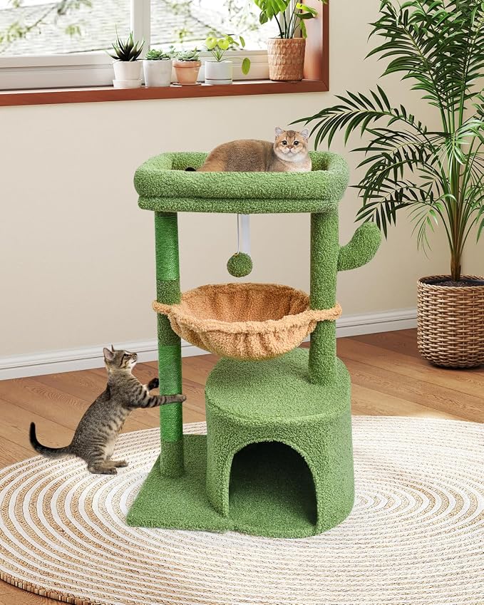 SYANDLVY Cactus Cat Tree for Indoor Cats, Modern Cat Furniture - Image 7