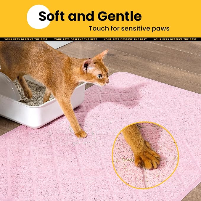 Cat Litter Mat Litter Trapping Mat, Less Waste Cat Litter Box Mat - Image 5