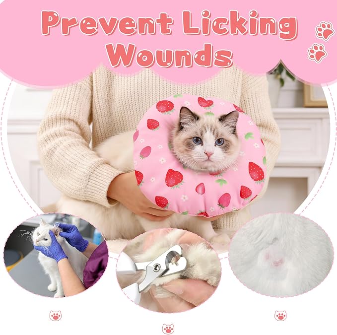 Cat Cone Collar Soft, Medium Waterproof Cat Recovery Collar - Image 5