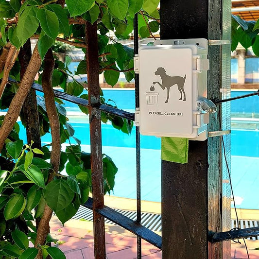 Dog Poop Bag Dispenser Wall Mounted Outdoor Pet Poop Bags Storage Container - Image 2