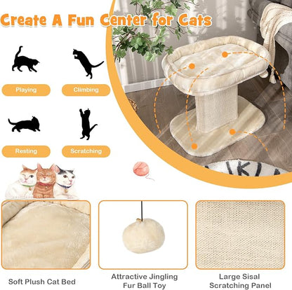 Tangkula Cat Tree for Indoor Cats, 2-Tier Cat Tower - Image 3