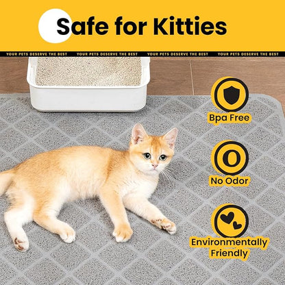 Cat Litter Mat Litter Trapping Mat, Less Waste Cat Litter Box Mat, Soft on - Image 8