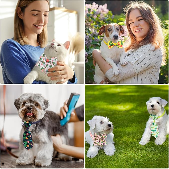 Reginary 100 Pieces Dog Bow Tie Collar Set Include 40 Dog Neckties, and 30 - Image 4